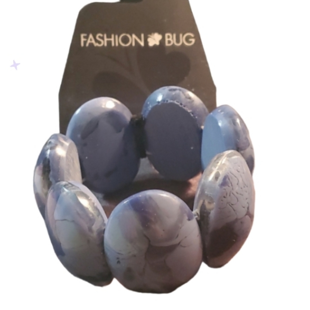New vintage 90s fashion bug blue stretch bracelet fashion